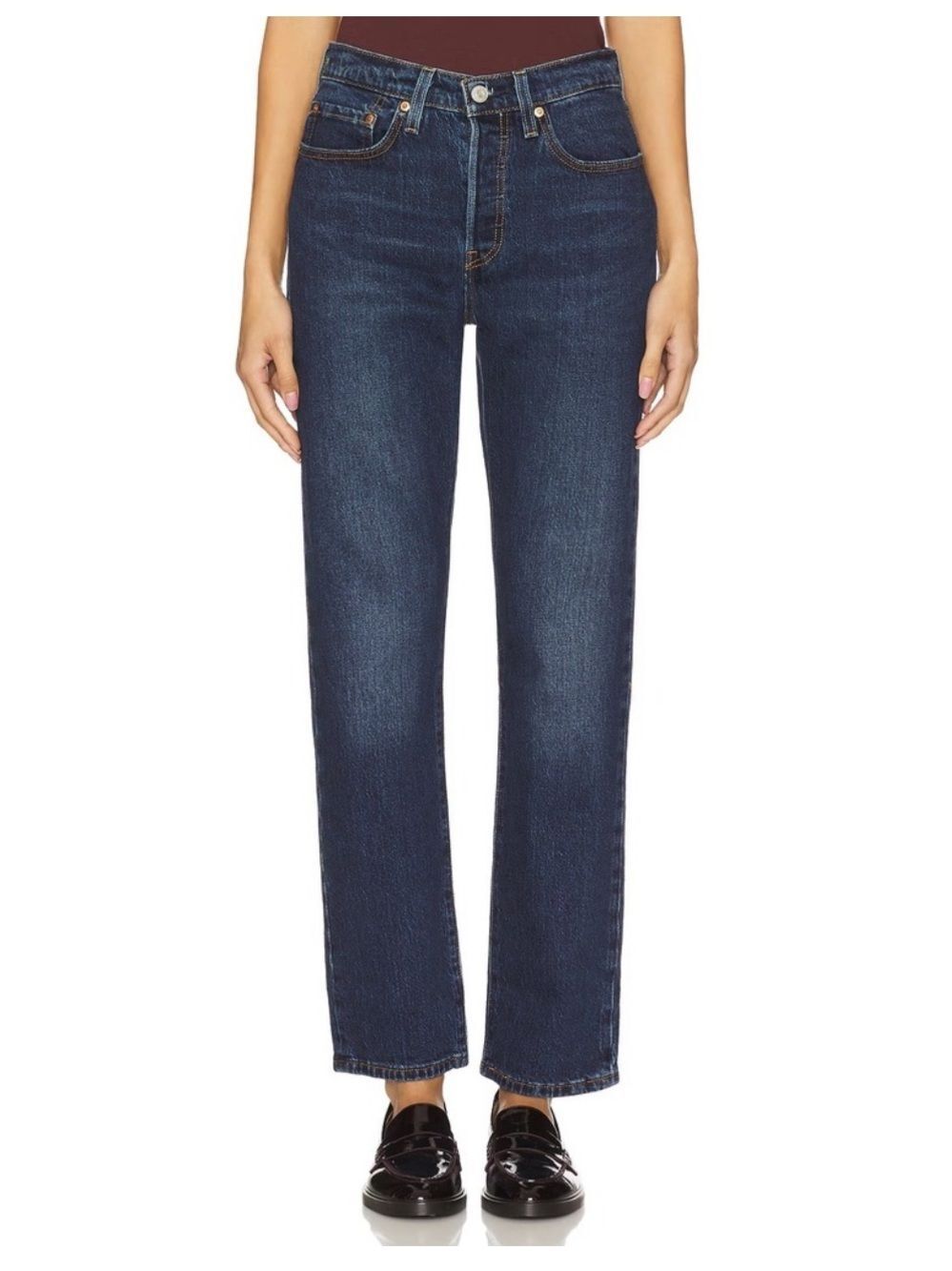 Levi's 501 Original NWT High Rise Straight Leg Jeans Dark Wash Women's Size 30